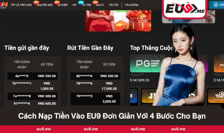 EU9 8 Nạp tiền vào nick game chưa bao giờ dễ đến thế