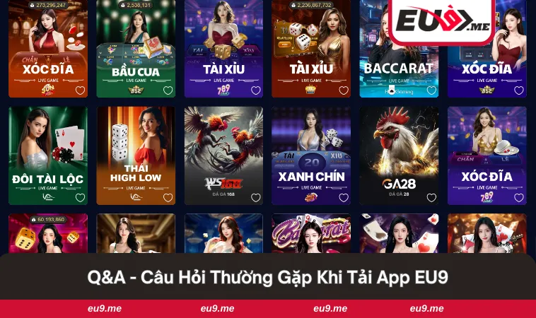 Tải App EU9 3 Giải đáp chi tiết những câu hỏi thường gặp về ứng dụng của nhà cái